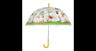Paraplu voor kinderen - transparant - insecten thema - Dia 70 cm - automatisch