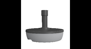 Parasolvoet Elegance - rond - grijs - D49 cm - 20 liter - kunststof - vulbaar