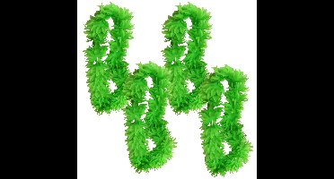 PartyXplosion Hawaii slinger - 4x - neon groen - 1 m - polyester - feestartikelen