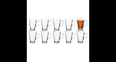 Pasabahce Koffie/thee glazen Ceylon - set 10x stuks - transparant glas - 250 ml