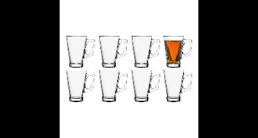 Pasabahce Koffie/thee glazen Ceylon - set 8x stuks - transparant glas - 250 ml
