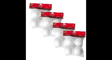 Piepschuim ballen/bollen - 16x stuks - D7 cm - met lusjes - DIY hobby/decoratie balletjes