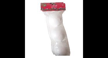 Piepschuim ballen/bollen - 6x stuks - D8 cm - met lusjes - DIY hobby/decoratie balletjes