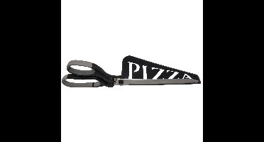Pizzaschaar met schep 30 cm zwart - pizzames - pizzasnijder