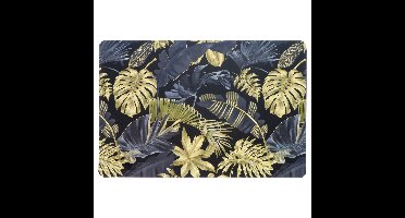 Placemat/onderlegger - 1x - blad motief - 44 x 28 cm - tafeldecoratie