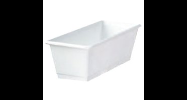 Plantenbak kunststof - wit - rechthoekig - 40 x 18 x 15 cm - balkonbak
