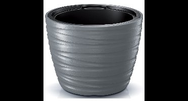 Plantenpot/bloempot Amazing - buiten/binnen - kunststof - steengrijs - D37 x H28 cm