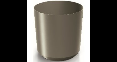 Plantenpot/bloempot Babylon - kunststof - buiten/binnen - titanium grijs - D20 x H20 cm