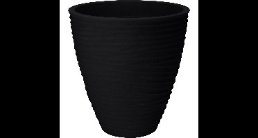 Plantenpot/bloempot Dunes - Tuin - stevig kunststof - antraciet - D40 x H42 cm