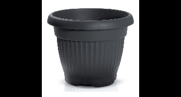 Plantenpot/bloempot Roma Garden - buiten/binnen - kunststof - antraciet - D45 x H45 cm