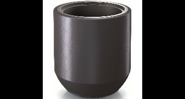 Plantenpot/bloempot Sevilla - buiten/binnen - kunststof - antraciet - D39 x H44 cm