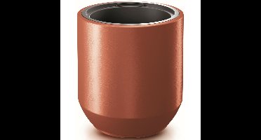 Plantenpot/bloempot Sevilla - buiten/binnen - kunststof - koper - D39 x H44 cm