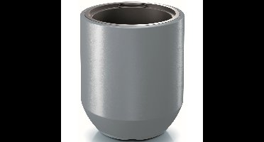 Plantenpot/bloempot Sevilla - buiten/binnen - kunststof - lichtgrijs - D39 x H44 cm