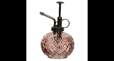Plantenspuit/vernevelaar van glas - 450 ml - oudroze - 10 x 10 x 15 cm