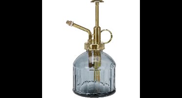 Plantenspuit - water vernevelaar - glas - zwart/goud - 16 cm - vintage look