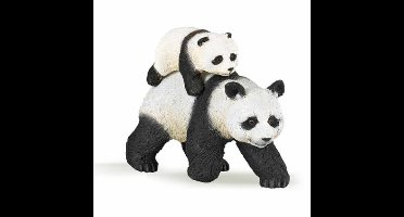 Plastic speelgoed figuur panda met baby 8 cm