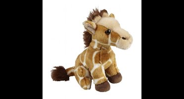 Pluche giraffe knuffel - 18 cm - knuffeldieren - Giraffen safaridieren