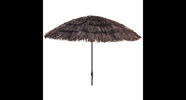 Pro Beach Strand / tuin Parasol Hawaii - D170 cm - donkerbruin - kantelbaar/opvouwbaar - verstelbaar