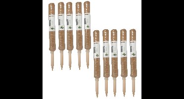 Pro garden plantenstok kokos - 10x - eucalyptushout - D4,5 x H50 cm - plantensteun