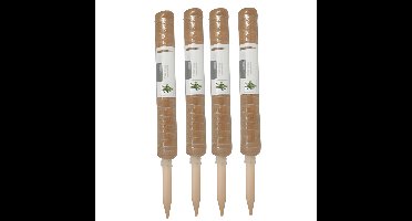 Pro garden plantenstok kokos - 4x - eucalyptushout - D4,5 x H50 cm - plantensteun