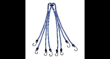 Pro Plus Bagagespin/snelbinders - 8 armig - met haken - 8 x 40 cm - elastisch - fiets/motor
