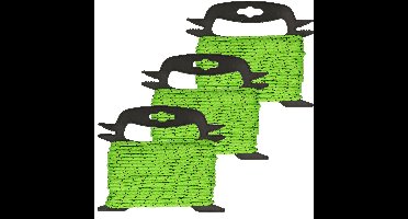 Pro Plus scheerlijn lichtgevend - 3x rollen - 20 meter - fluor groen - haspel - 4 mm dikte - kampere