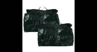 Progarden Tuinafvalzak - 2x - opvouwbaar - vierkant - groen - 150 liter - bladeren opruimen