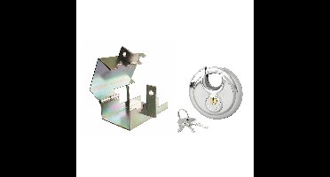 Proplus Aanhangwagen/aanhanger dissel slot met 70mm discusslot - verzinkt staal