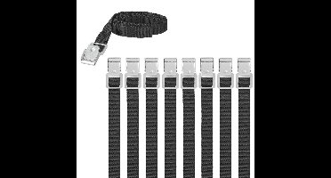 Proplus caravan/camper fietsen spanbanden/sjorbanden/bindriemen - 8x stuks - 100 cm