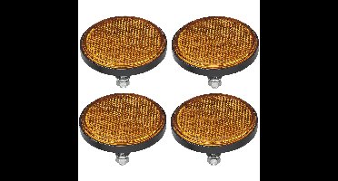 ProPlus Reflector - set 4x - oranje - boutbevestiging - 60mm - M5 bout - rond