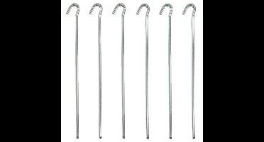 ProPlus Rotspennen / tentharingen - metaal - 12x stuks - 30 cm - kamperen - windscherm - tent
