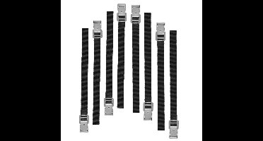 ProPlus Spanbanden - bindriemen - 12x - 40 cm - sjorbanden - zwart