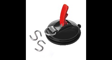 Proplus Zuignapbevestiging - met ring - 2 S-haken - 11 cm - tot 10 kg