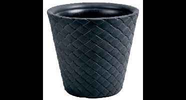 Prosperplast Bloempot Matuba - antraciet - rotan - 12L - 30 cm - kunststof