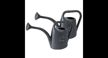 Prosperplast Gieter - 2x - antraciet - kunststof - broeskop - 1.8 liter