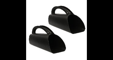 Prosperplast Gieter schep - 2x - multifunctioneel - zwart - 12 cm