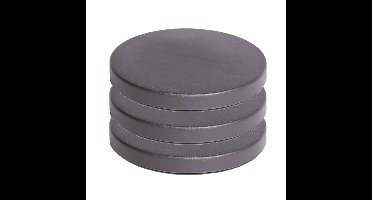 Prosperplast Plantenonderzetter - 3x stuks - rond - 30 cm - antraciet