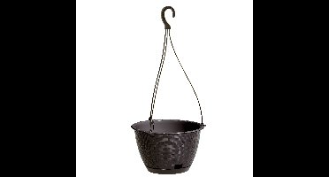 Prosperplast Plantenpot - hangend - kunststof - donkerbruin - D24 x H16 cm - bloempot
