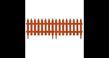 Prosperplast Tuinhekjes - 21x stuks - kunststof - 960 cm - terra