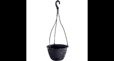 Prosperplats Bloempot hangend - antraciet - kunststof - 27 cm - 4,8L - plantenpot