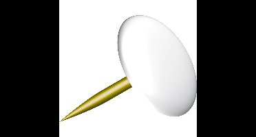 Punaises plat - set 200x - wit - voor prikbord