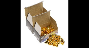 Punaises plat - set 400x - goud - voor prikbord