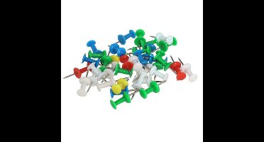 Punaises/pushpins - 120x - gekleurd - voor prikbord/memobord