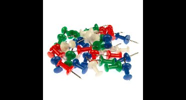 Punaises - set 80x - gekleurd - voor prikbord