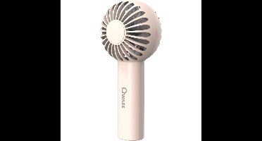 Qware Mini handventilator Deluxe - roze - 7 x 13 cm - verkoeling in zomer