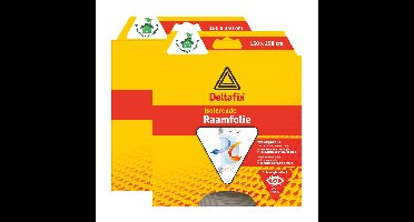 Raam isolatiefolie - 2x - transparant - 150 x 250 cm - incl. bevestigingstape - energiebesparend