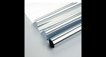 Raamfolie zonwerend - 2x rollen - transparant/zilver - 60 cm x 2 meter - statisch - Zonwerende glasf