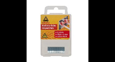Radiatorfolie magneten 8x - nikkel - hittebestendig - 10 x 3 mm