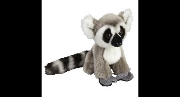 Ravensden Pluche knuffel dier - Ringstaart Maki aap - 18 cm - bosdiertjes knuffel