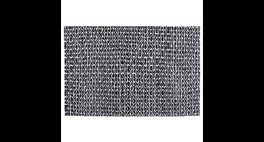 Rechthoekige placemat grafische print zwart texaline 45 x 30 cm